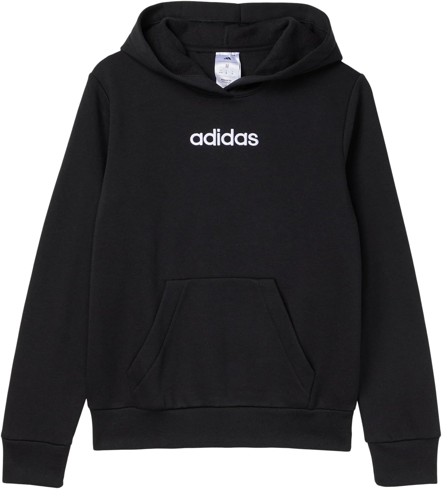 

Флисовый пуловер Essential Linear с вышивкой и капюшоном adidas Kids, Black Adi