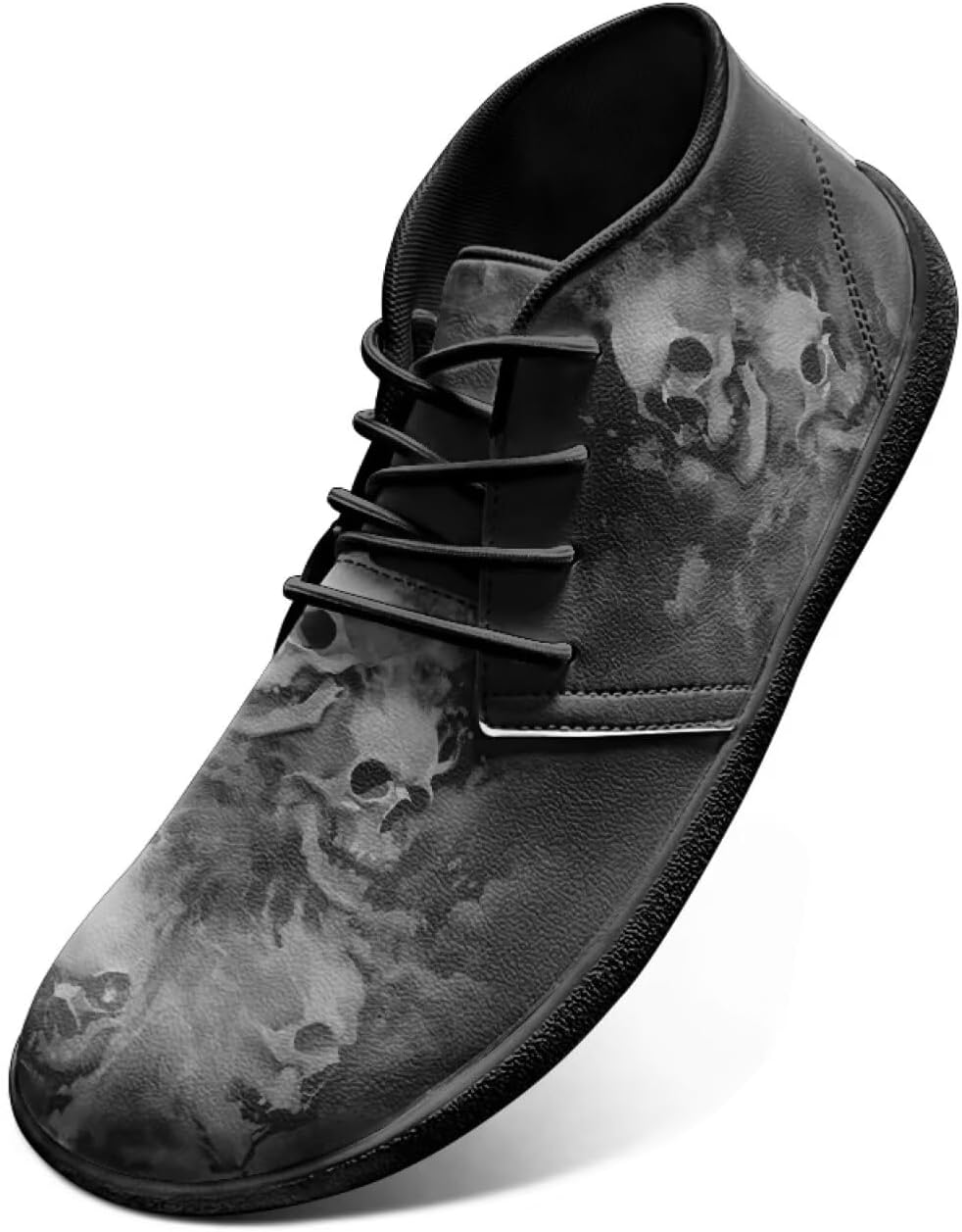 

Мужские готические кроссовки Jeiento с черепом, широким носком, модель Barefoot, с равной подошвой и повседневным стилем, Fog Smoky Skull