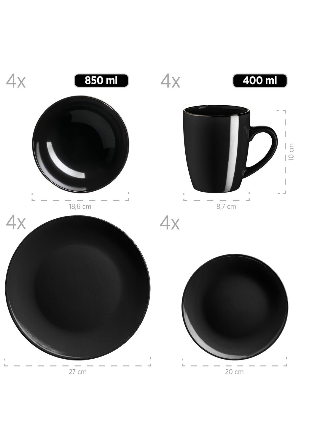 

Комбинированный сервиз, schwarz