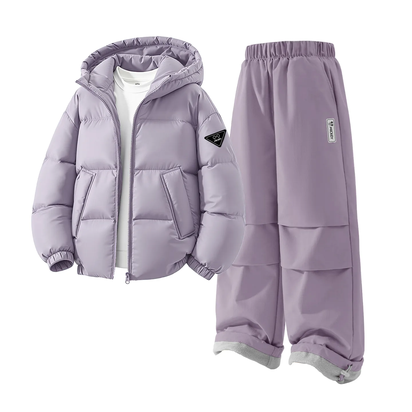 Детская толстовка с капюшоном для спорта и отдыха Disney, [Thickened and Fleece-Lined]DiH Triangle Hook-and-Loop K Arbor Purple+DiH Square Hook-and-Loop K Starry Sky Purple — фото 3