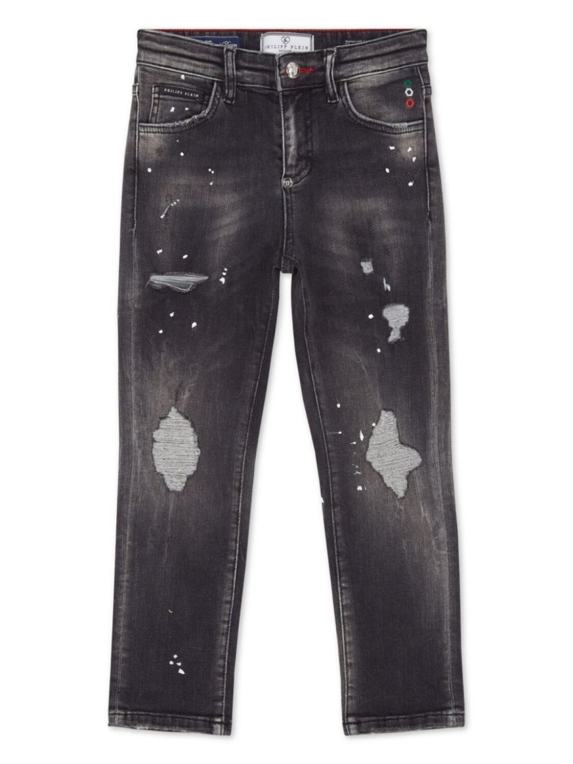

Прямые джинсы с прорезями Philipp Plein, черный