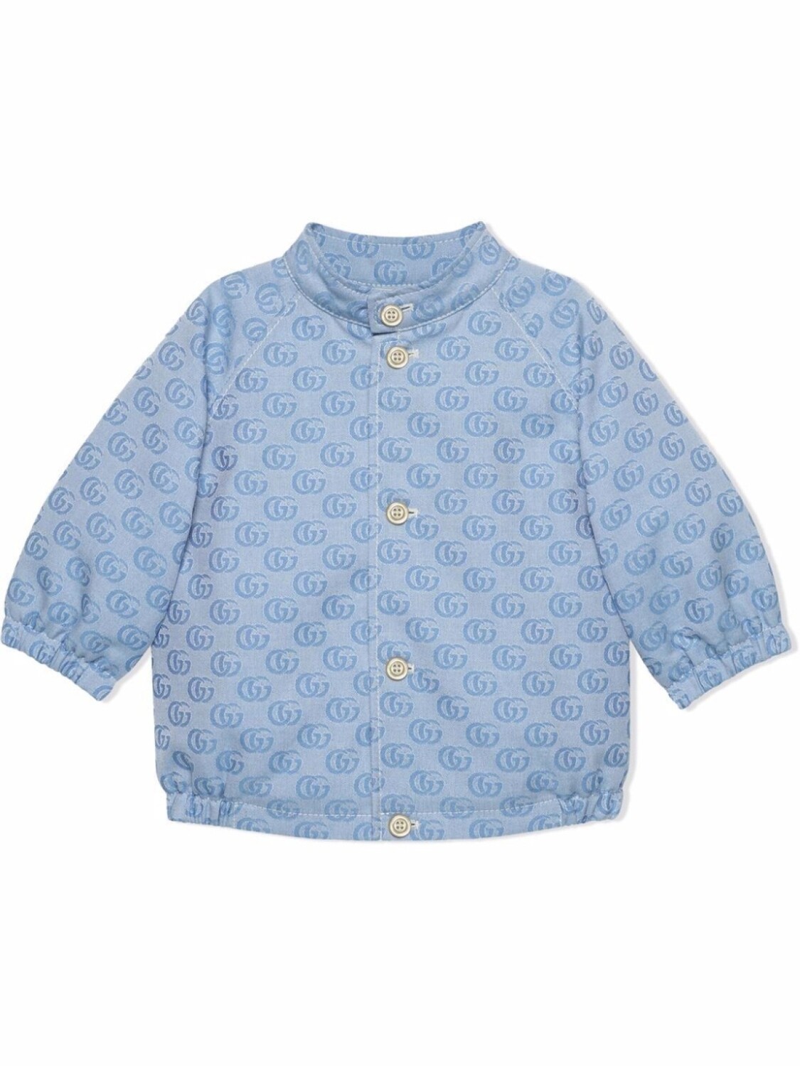 

Gucci Kids бомбер с узором Interlocking G, синий