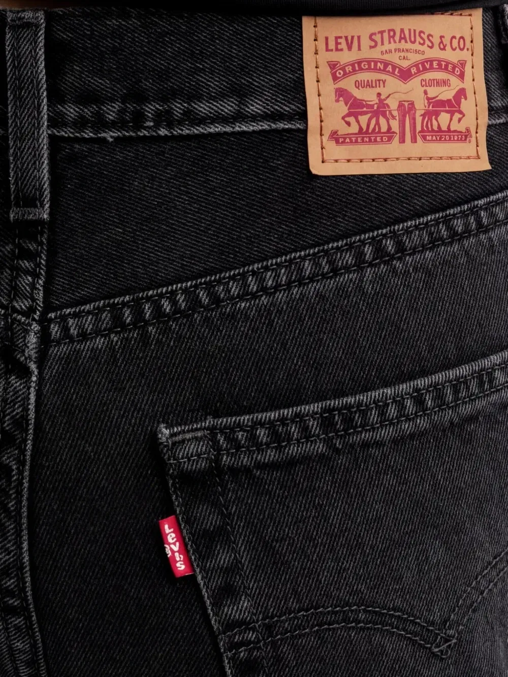 Джинсы с завышенной талией Levi's, черный — фото 4