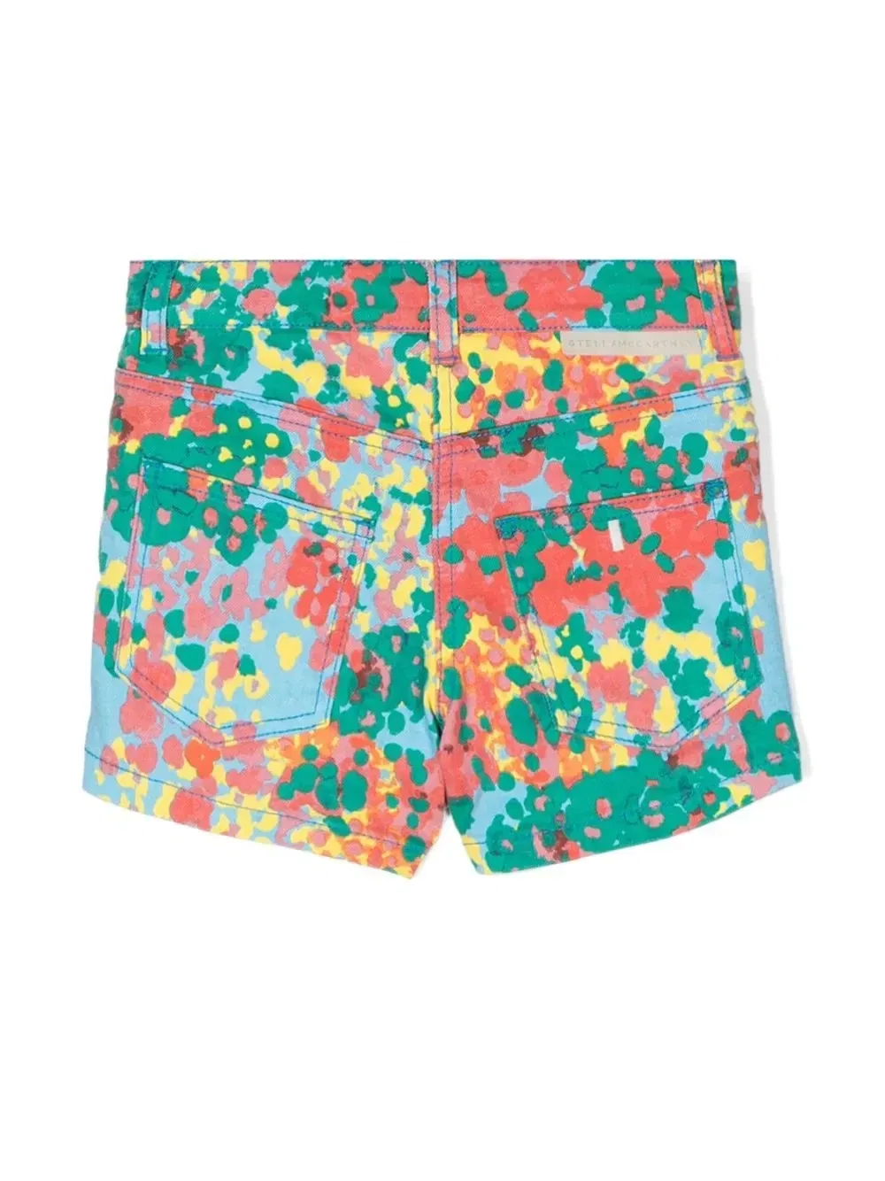 Шорты с абстрактным принтом Stella McCartney Kids, зеленый — фото 2