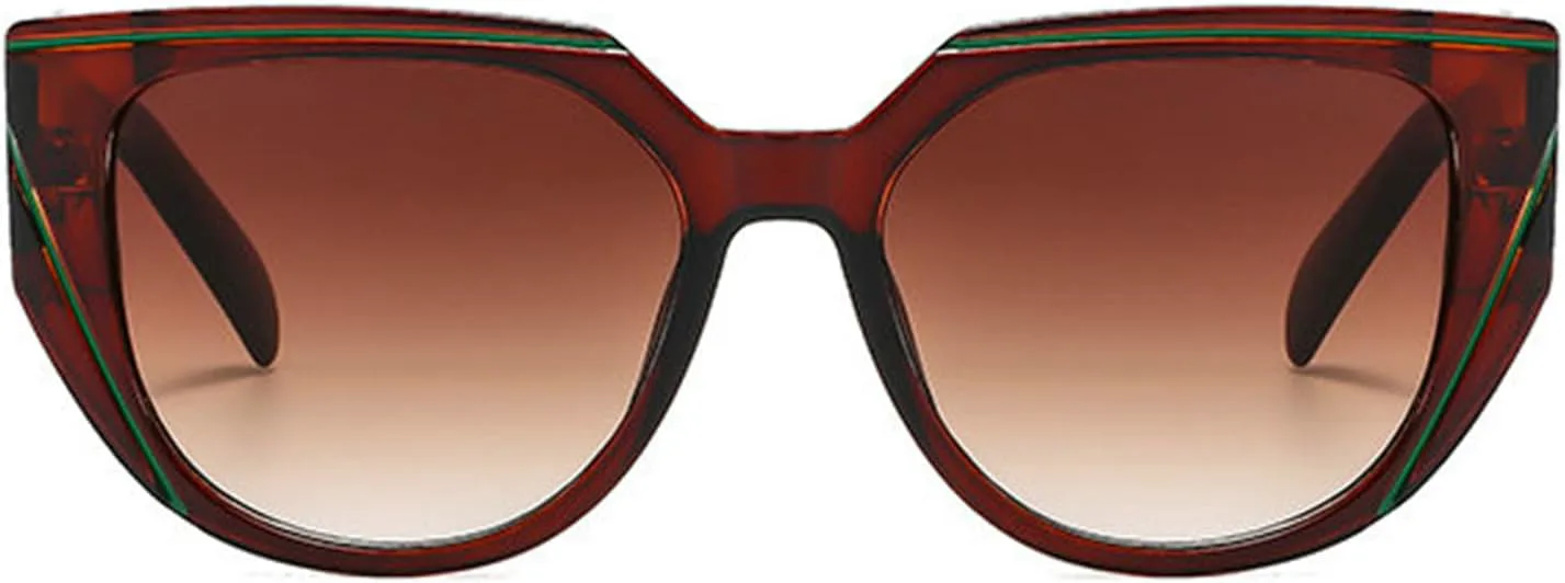 

Солнцезащитные очки Willochra Fashion Cat Eye для женщин, ретро-очки в узком стиле «кошачий глаз», треугольные, винтажные, с тонированными линзами, Brown