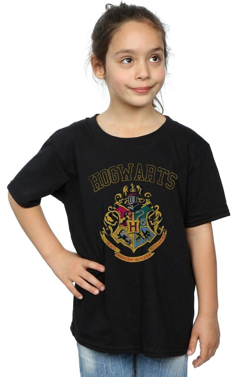 

Хлопковая футболка с гербом в университетском стиле Harry Potter, черный