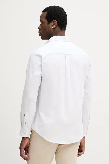 Рубашка хлопковая Peached Oxford U.S. Polo Assn., белый — фото 3