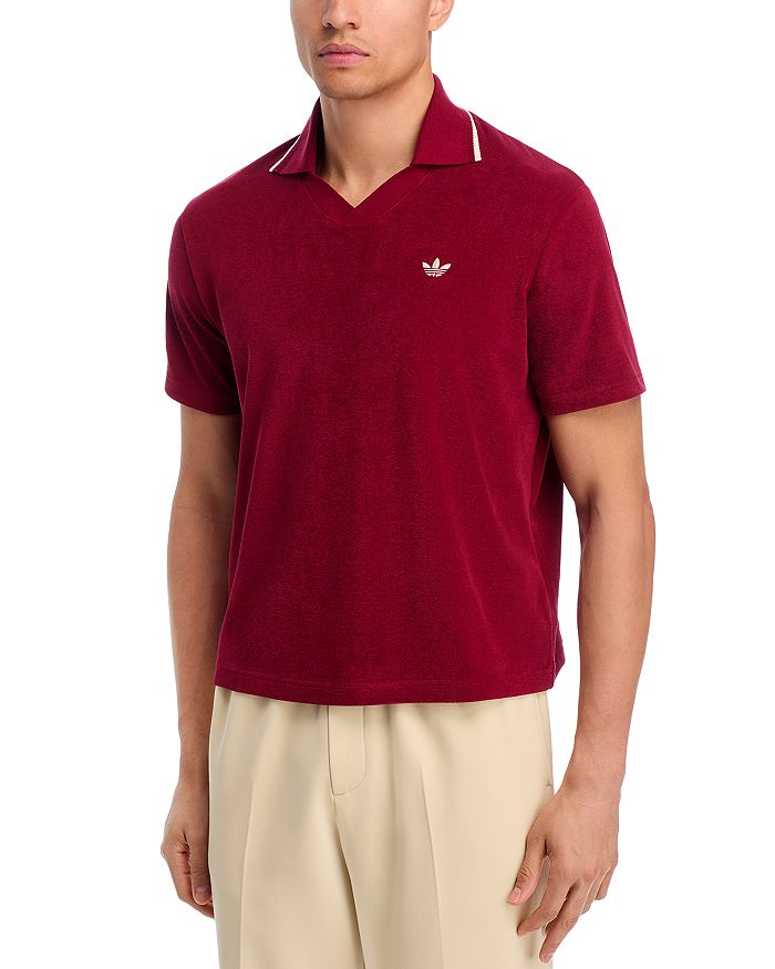 

Поло из футера Regular Fit Adidas x Wales Bonner, красный