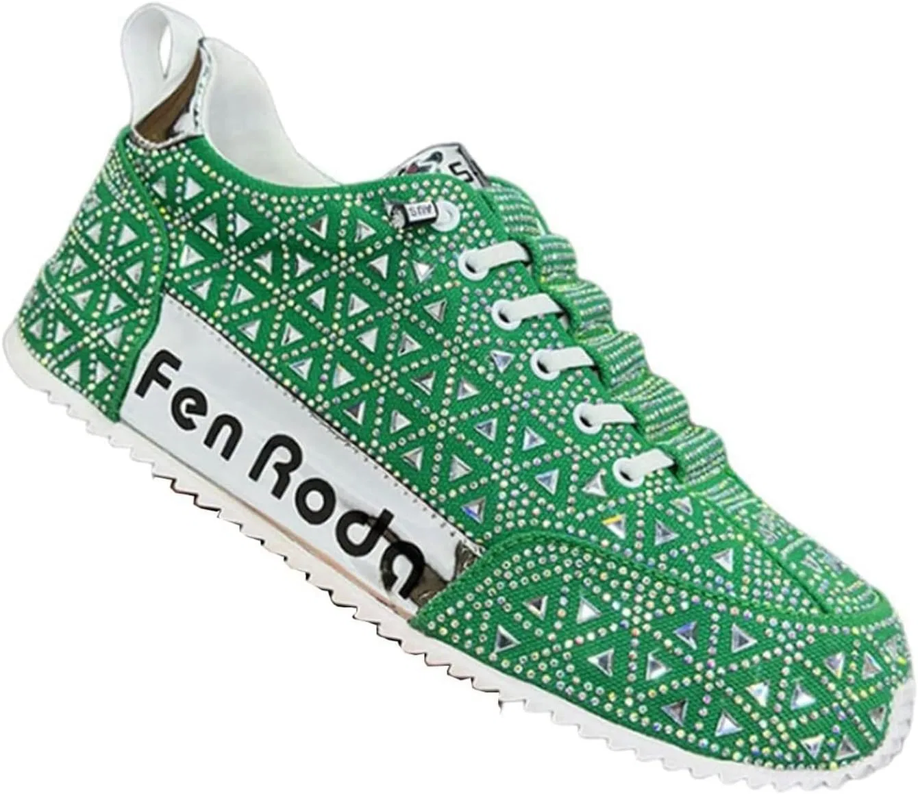 Turnschuhe Herren - Кроссовки Herren Bequeme Herren-Sneaker Aus Atmungsaktivem Stoff Mit Strass-Print Stilvolle Und Vielseitige Freizeitschuhe Generic, Grün — фото 2