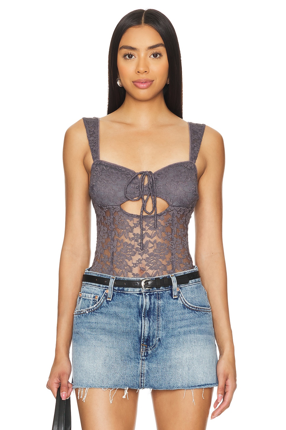 

X интимно fp принять позу боди Free People, цвет volcanic glass