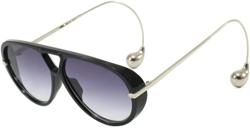 

Роскошные дизайнерские солнцезащитные очки большого размера для женщин и мужчин. Популярные винтажные солнцезащитные очки в стиле панк с двойной перемычкой SZVVBKK, Black Gray