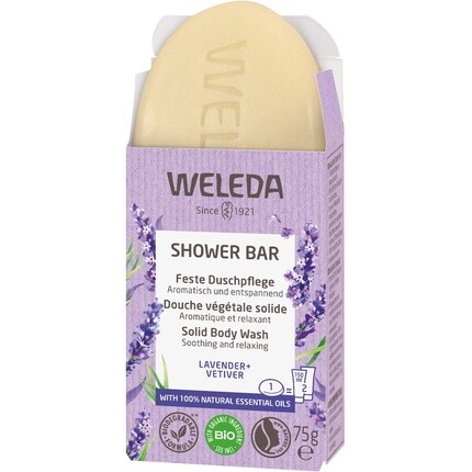 Твердый гель для душа Lavender Vetiver 75G, Weleda — фото 2