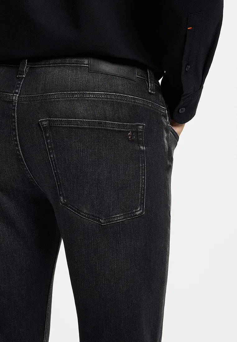 Джинсы slim fit, BOSS Orange, DELAWARE, черный — фото 3