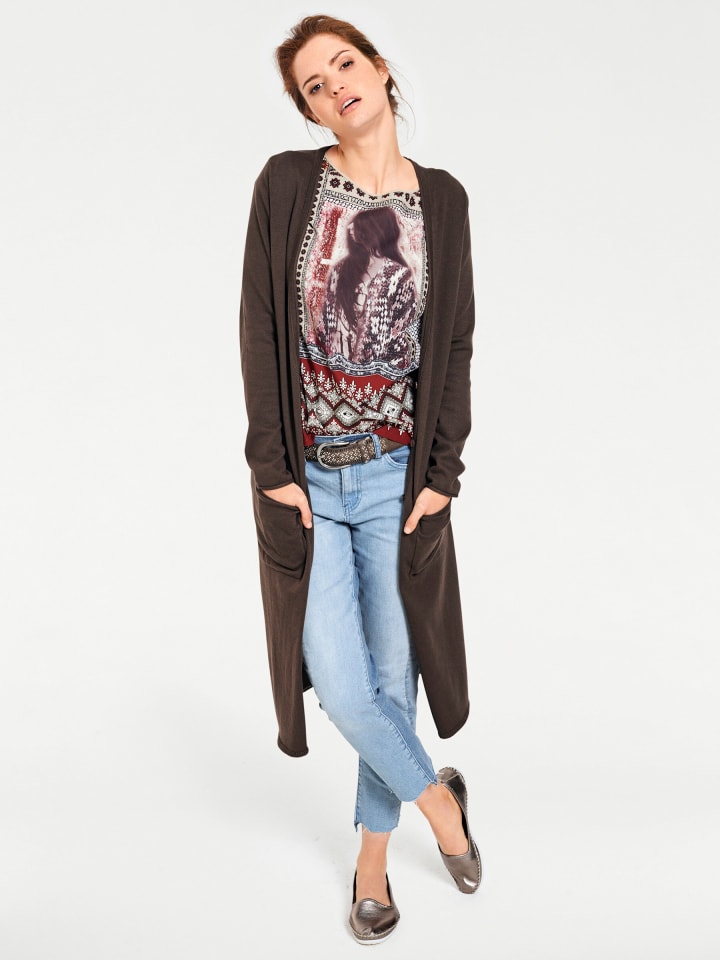 

Длинный кардиган шоколадно-коричневого цвета Heine