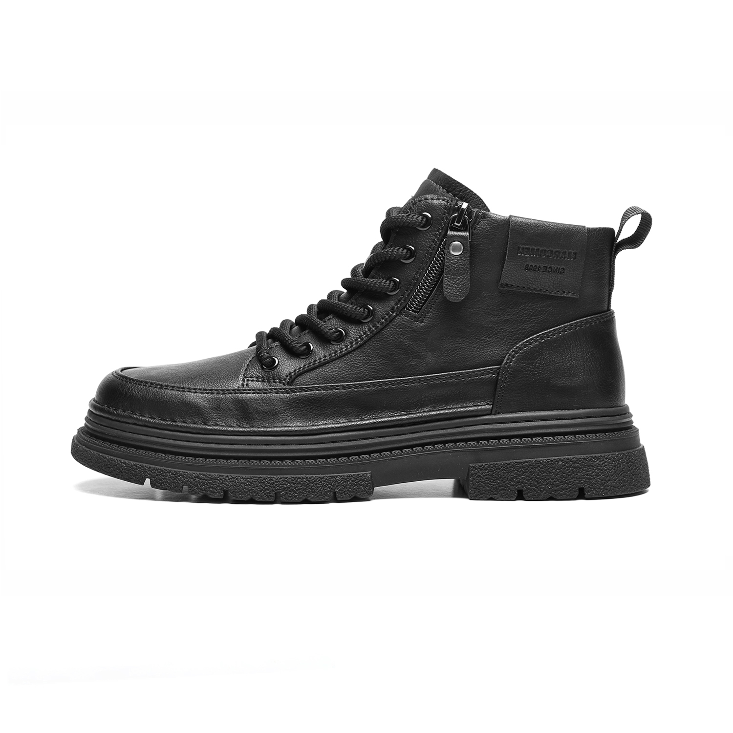 

Meixi Мужские ботинки Martin черные, бронзовые с черной флисовой подкладкой, цвет Black Fleece-Lined