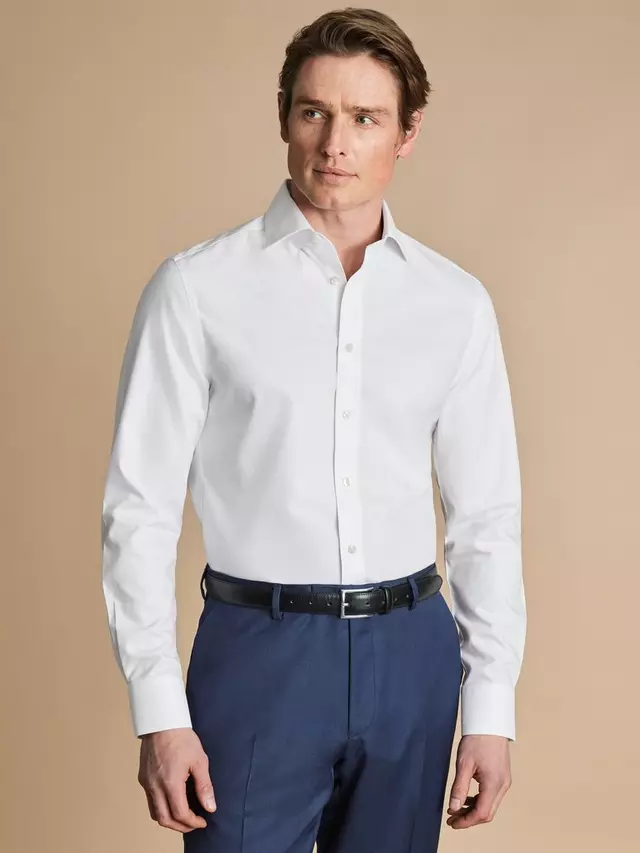 

Рубашка Charles Tyrwhitt Cotton Slim Fit Non-Iron, белый