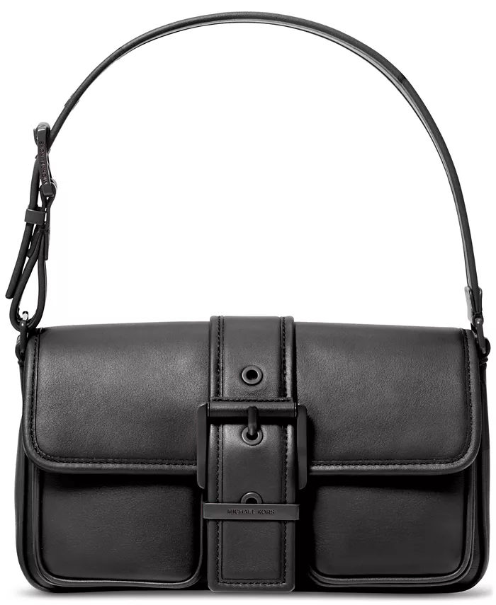 

Средняя кожаная сумка через плечо Colby Michael Kors, черный