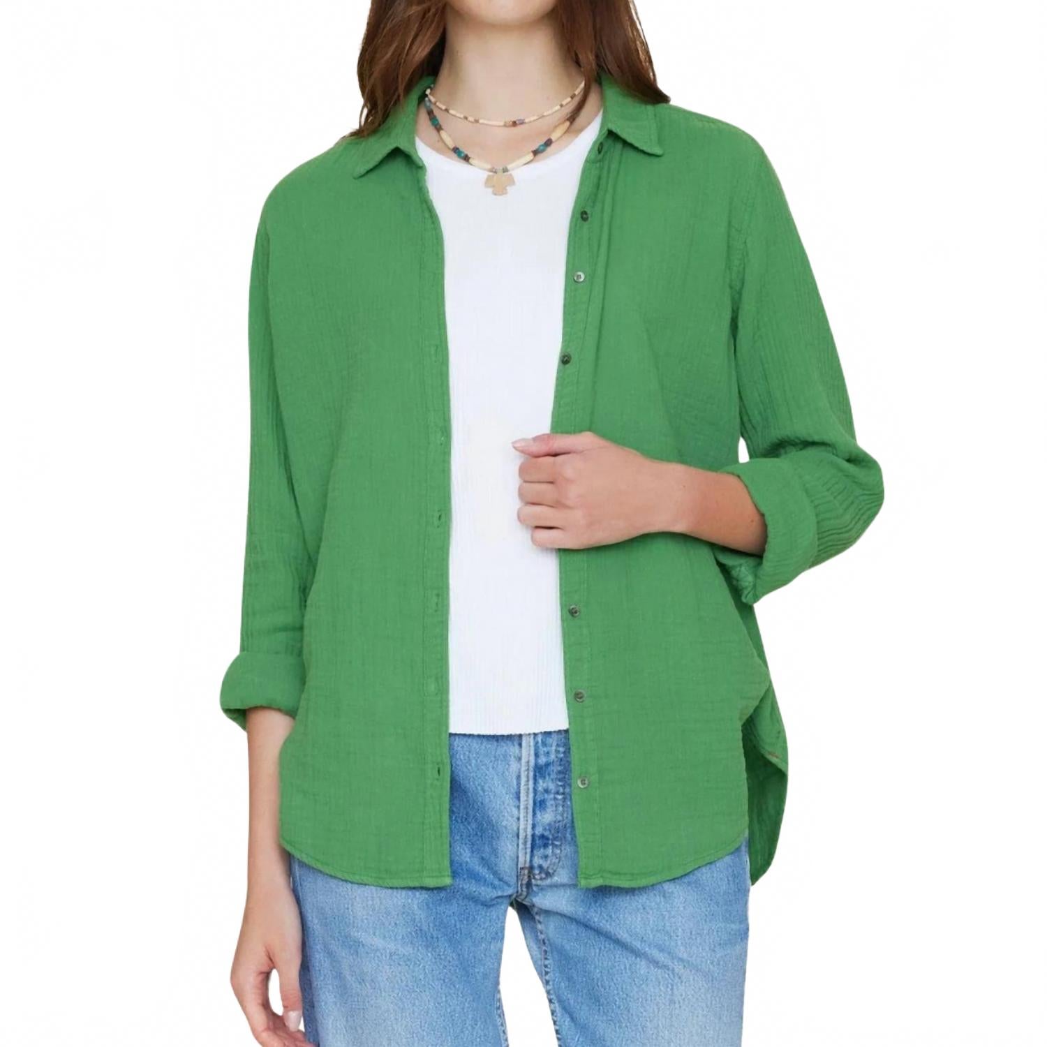 

Зеленая рубашка Scout с пуговицами XIRENA