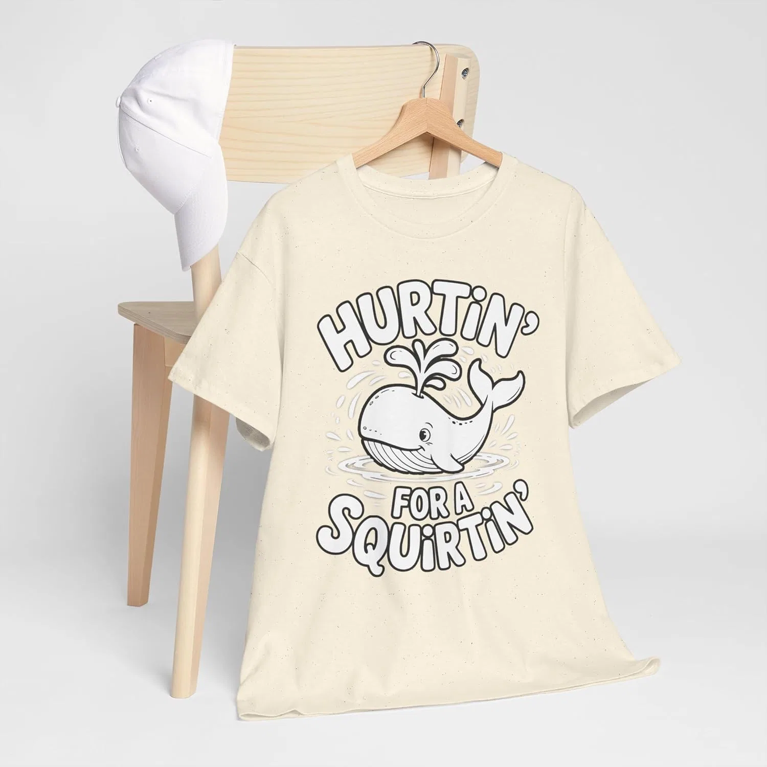 Футболка Hurtin' for A Squirtin' Shirt Inappropriate Dirty Exchange 90s Vintage Bootleg Dank Memes GENERIC, Natural — фото 3