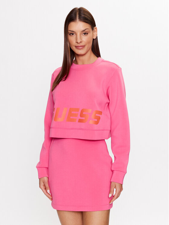 

Толстовка оверсайз Guess, розовый
