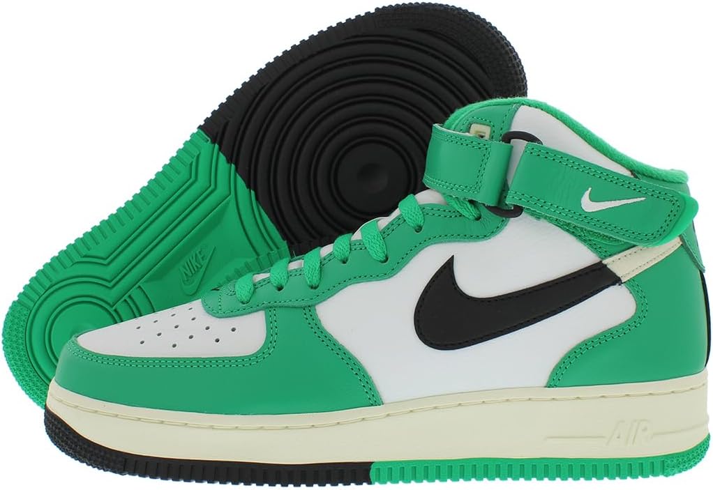 Мужские кроссовки Nike Air Force 1 Mitte '07, белый/черный/зеленый