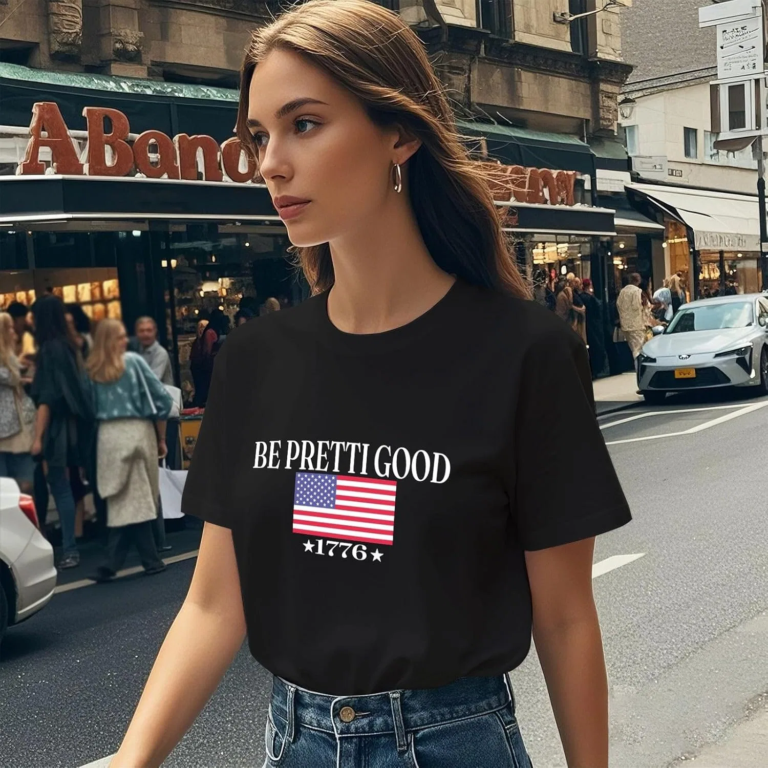 Футболка Be Pretti Good с принтом Generic, черный — фото 3