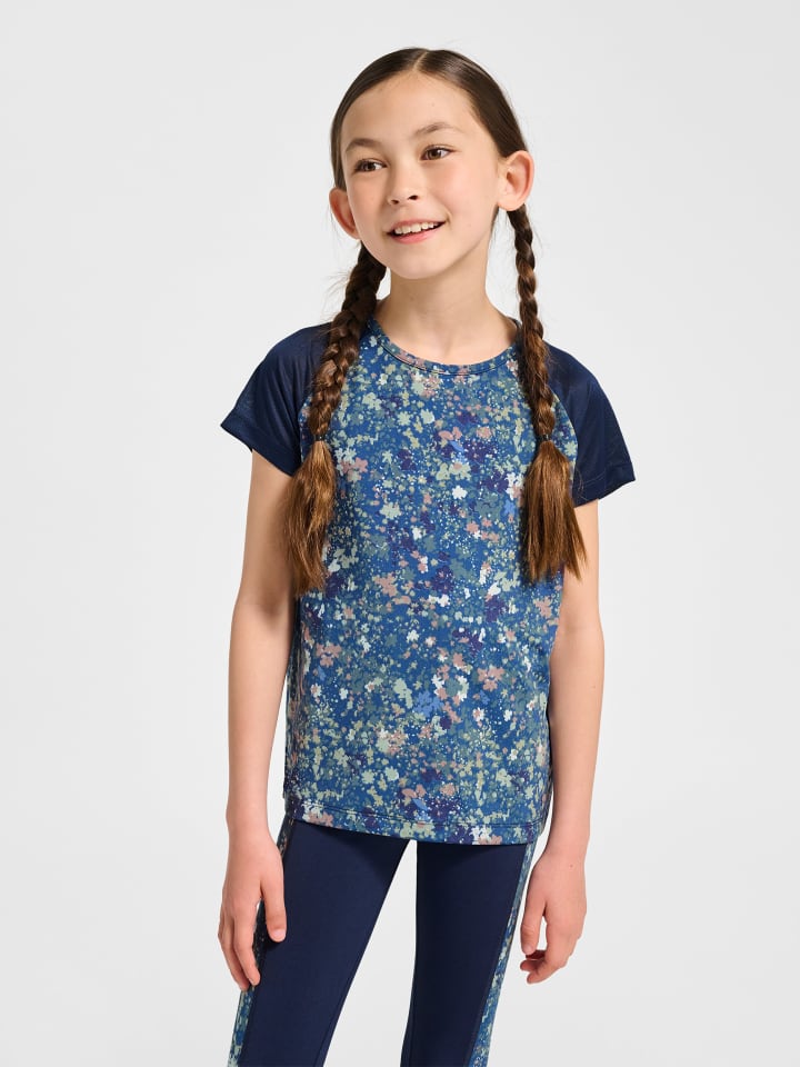 Футболка Hummel Hmljr Mix Girls в цвете DRESS BLUES/RIVERSIDE Hummel — фото 4