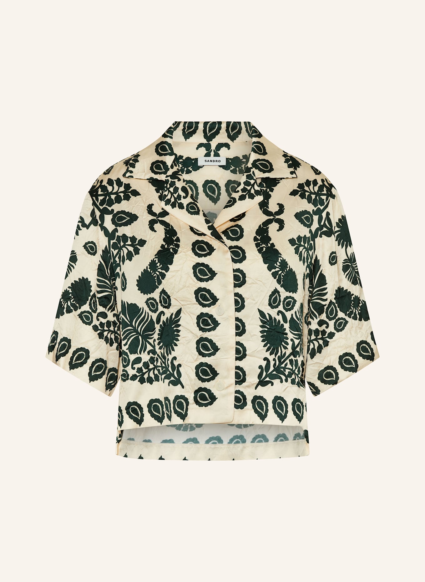 

Укороченная блузка-рубашка Sandro, мультиколор