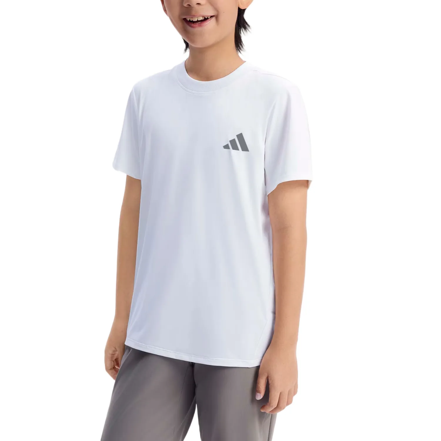 Футболка для детей Crew Neck Moderate Adidas, белый — фото 4