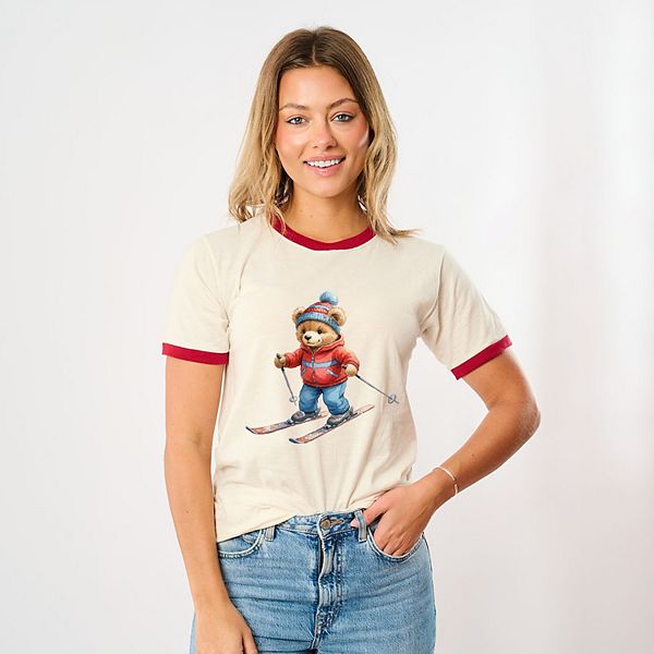 

Футболка с принтом Skiing bear watercolor Simply Sage Market, Vintage Red, Зеленый, Футболка с принтом Skiing bear watercolor Simply Sage Market, Vintage Red