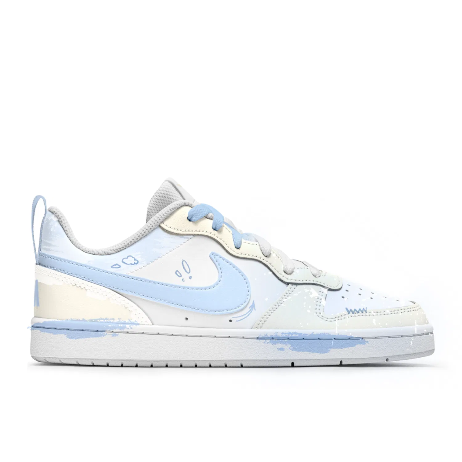 Детские кроссовки для скейтбординга Nike Court Borough Polar Bear с низким верхом — фото 3