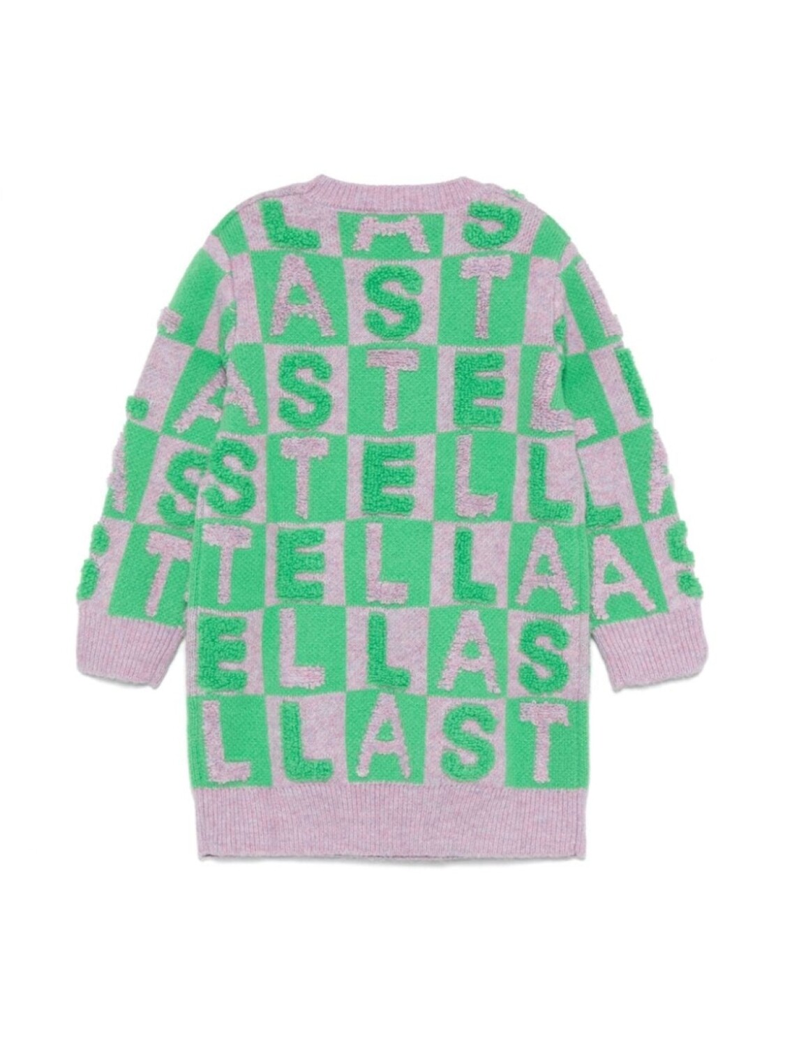 Stella McCartney Kids трикотажное платье с аппликацией логотипа, фиолетовый — фото 2