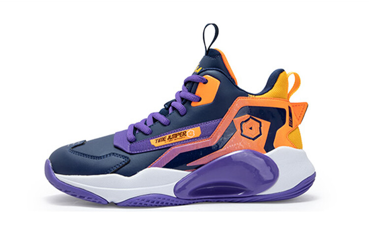 

Детские баскетбольные кроссовки GS Mid-top Синие/фиолетовые Xtep