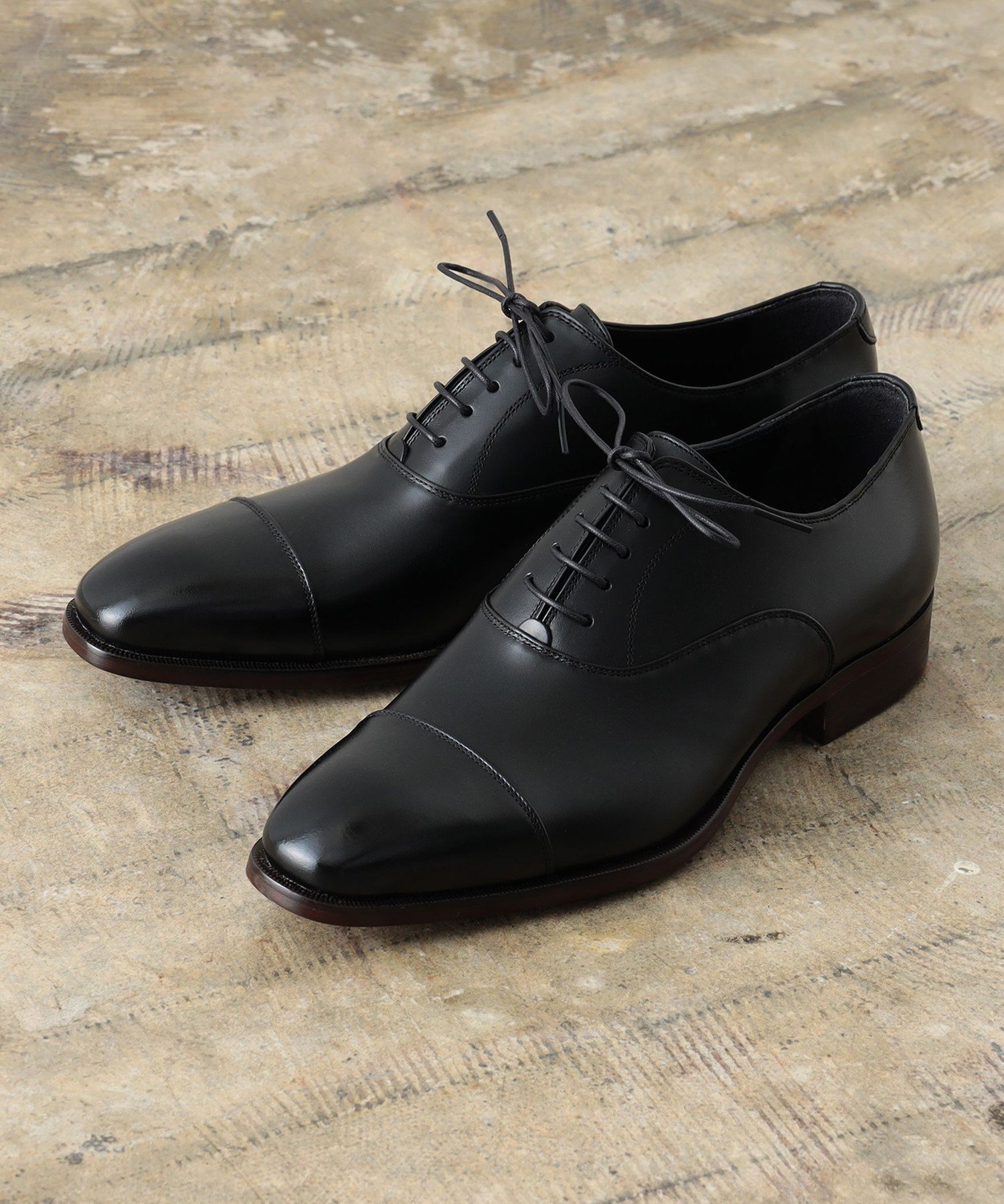 Оксфордские туфли с прямым носком BEAMS HEART MEN, BLACK