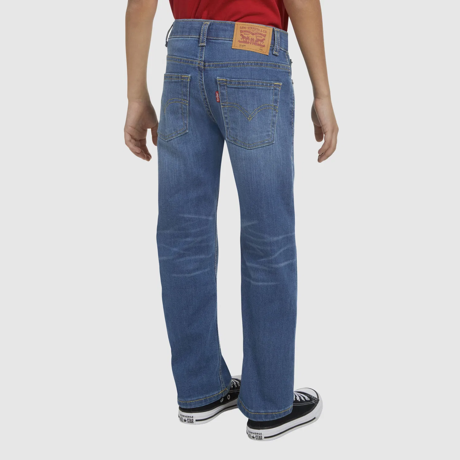 Прямые спортивные джинсы 514 для мальчиков 4-7 лет Levi's, Medium Wash — фото 3
