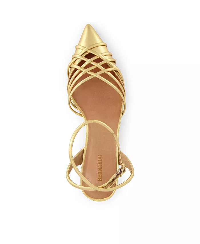 Бернардо Minu Туфли-лодочки на низком каблуке Bernardo Footwear, золотой — фото 4