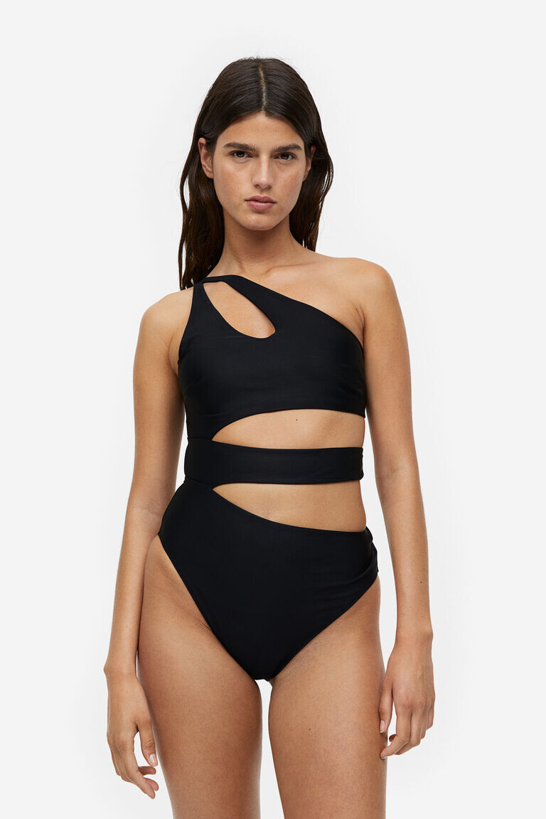 

Купальник с высоким вырезом H&M, черный