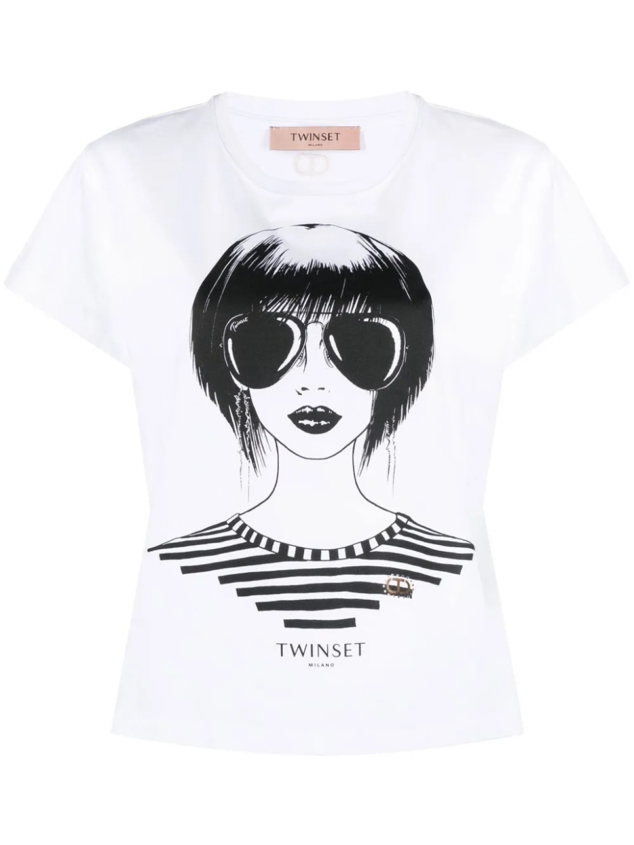 

TWINSET футболка с графичным принтом, белый