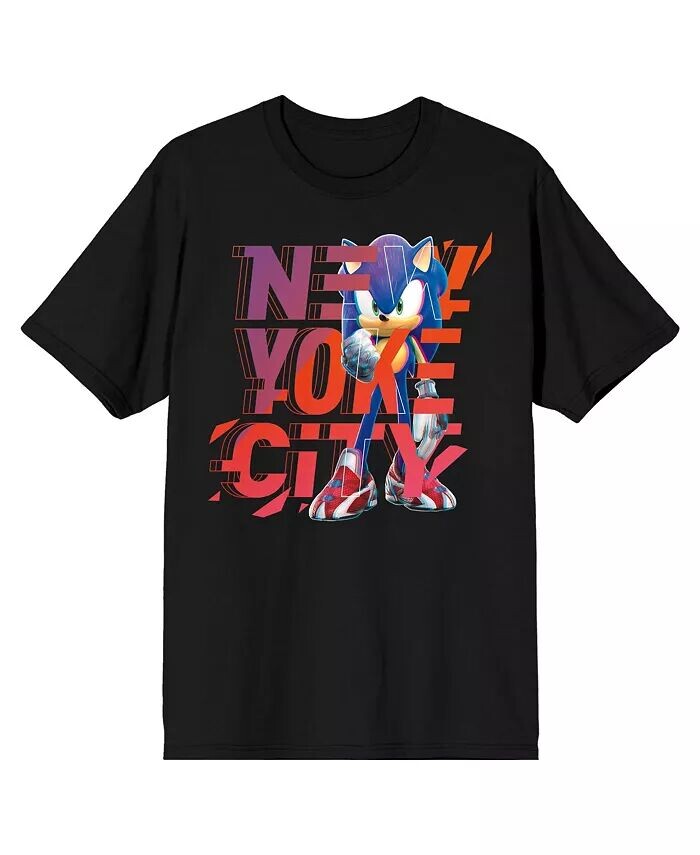 

Футболка мужская черная Sonic Prime New Yoke City с круглым вырезом и коротким рукавом - 3XL Sonic The Hedgehog, черный
