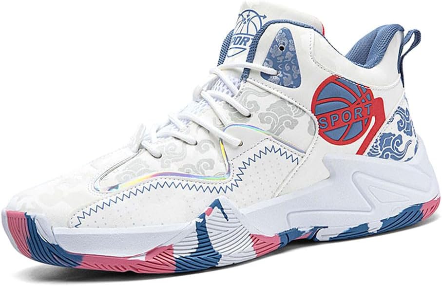 

Кроссовки MAUGELY унисекс для баскетбола с комфортной амортизацией, уличные, противоскользящие, профессиональные модные беговые кроссовки, синий