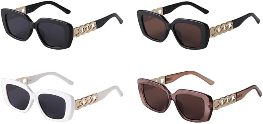 

Ретро-солнцезащитные очки большого размера с леопардовым принтом, модные женские очки с цепочкой на дужках, элегантные белые солнцезащитные очки TKKTLLT, C2