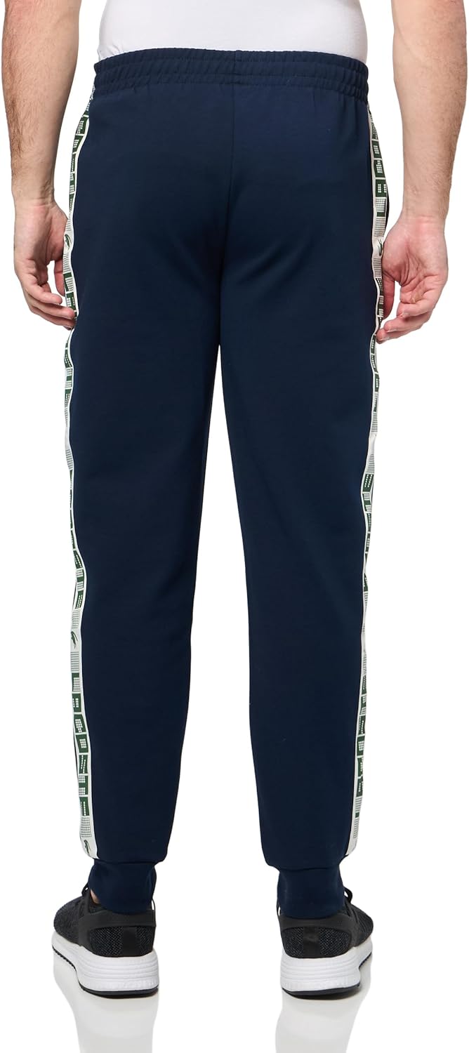Мужские спортивные брюки Lacoste с логотипом Tennis и полосками, Navy Blue — фото 2
