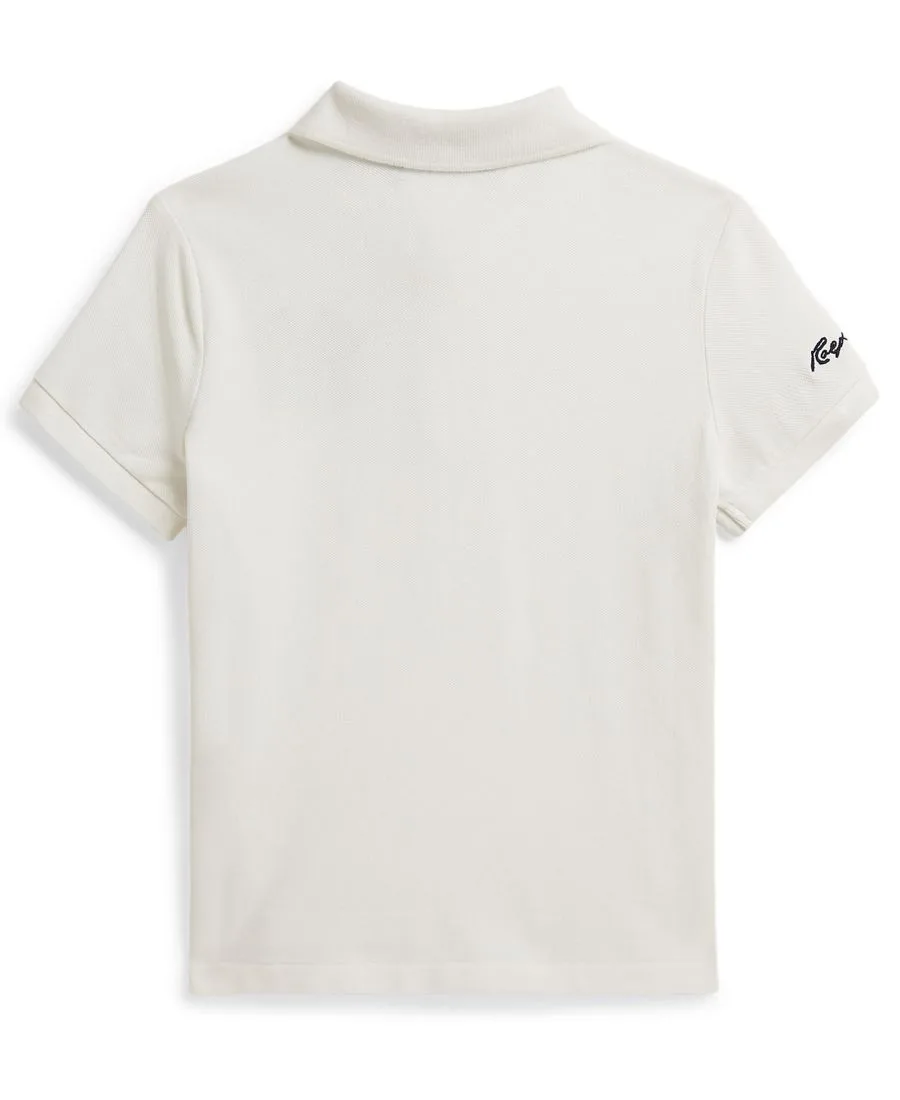 Поло-рубашка Yankees с планкой на двух пуговицах для девочек 7-16 лет Polo Ralph Lauren, deckwash белый — фото 2