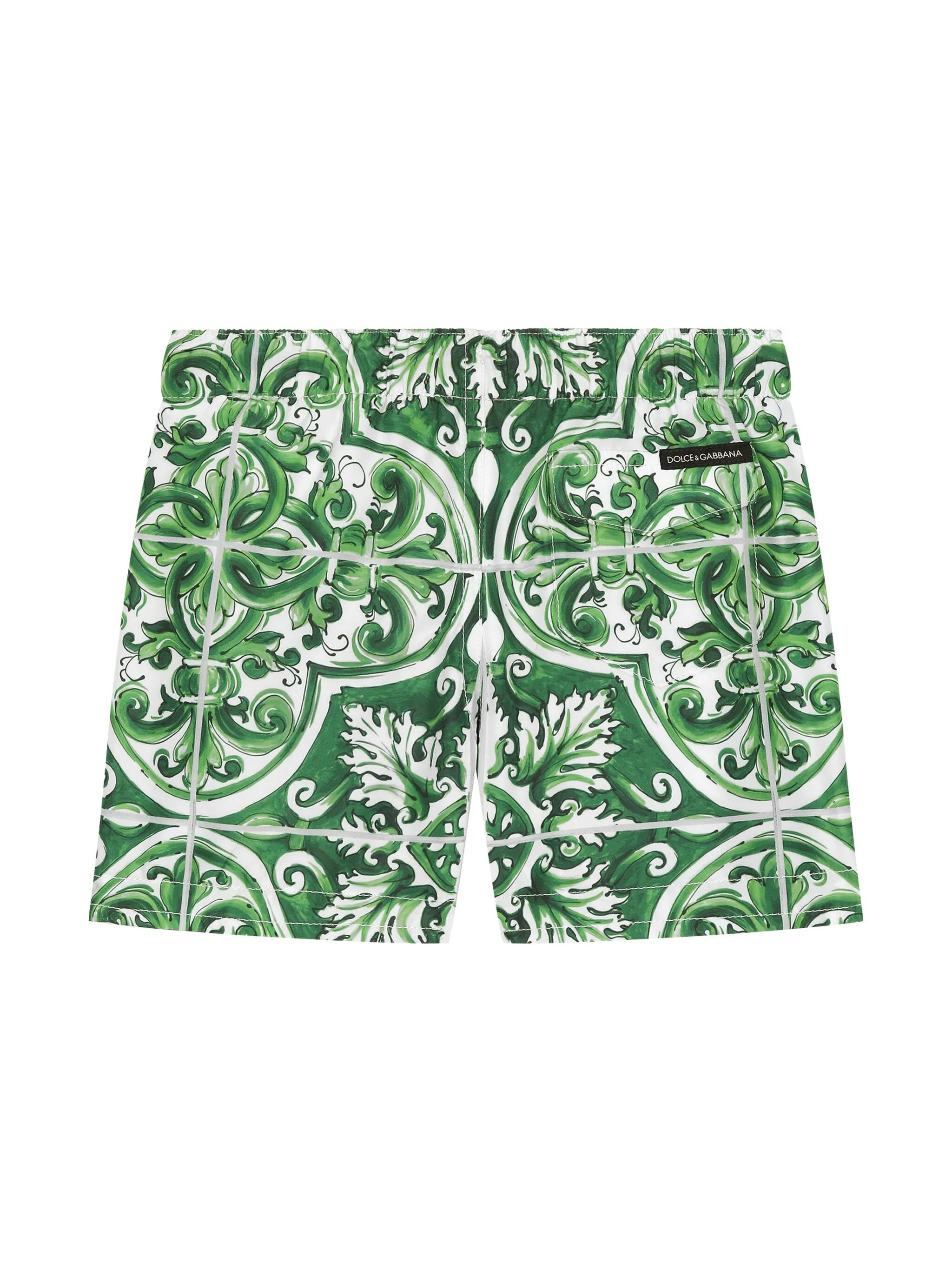 Плавки-шорты с принтом Majolica Dolce & Gabbana Kids, зеленый — фото 2