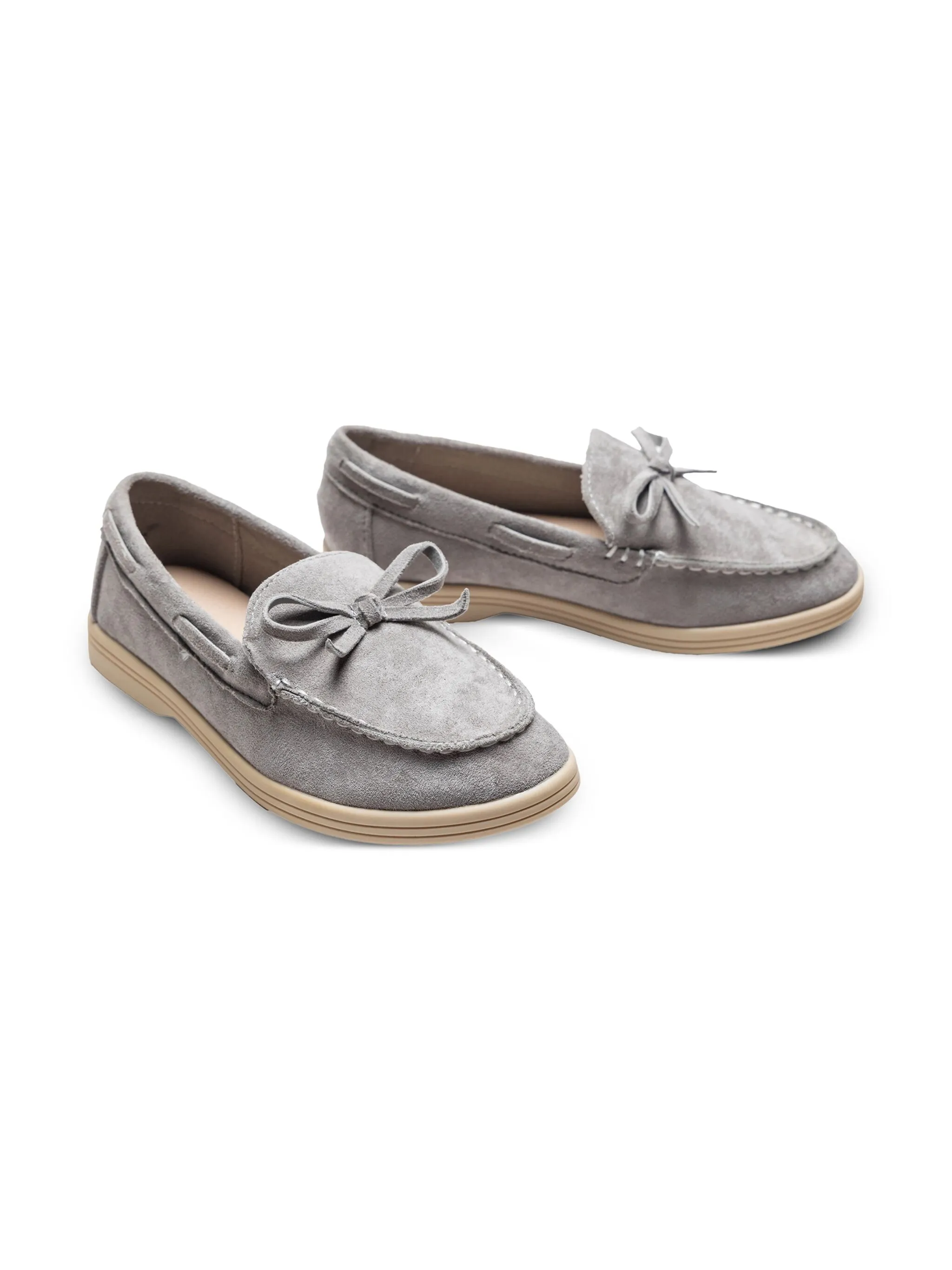 

Лоферы с бантами Moustache, серый