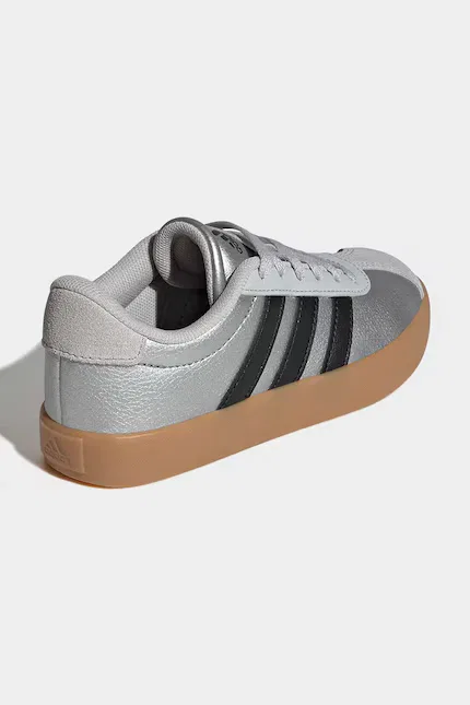 Кроссовки детские VL COURT 3.0 Adidas, серебряный — фото 3