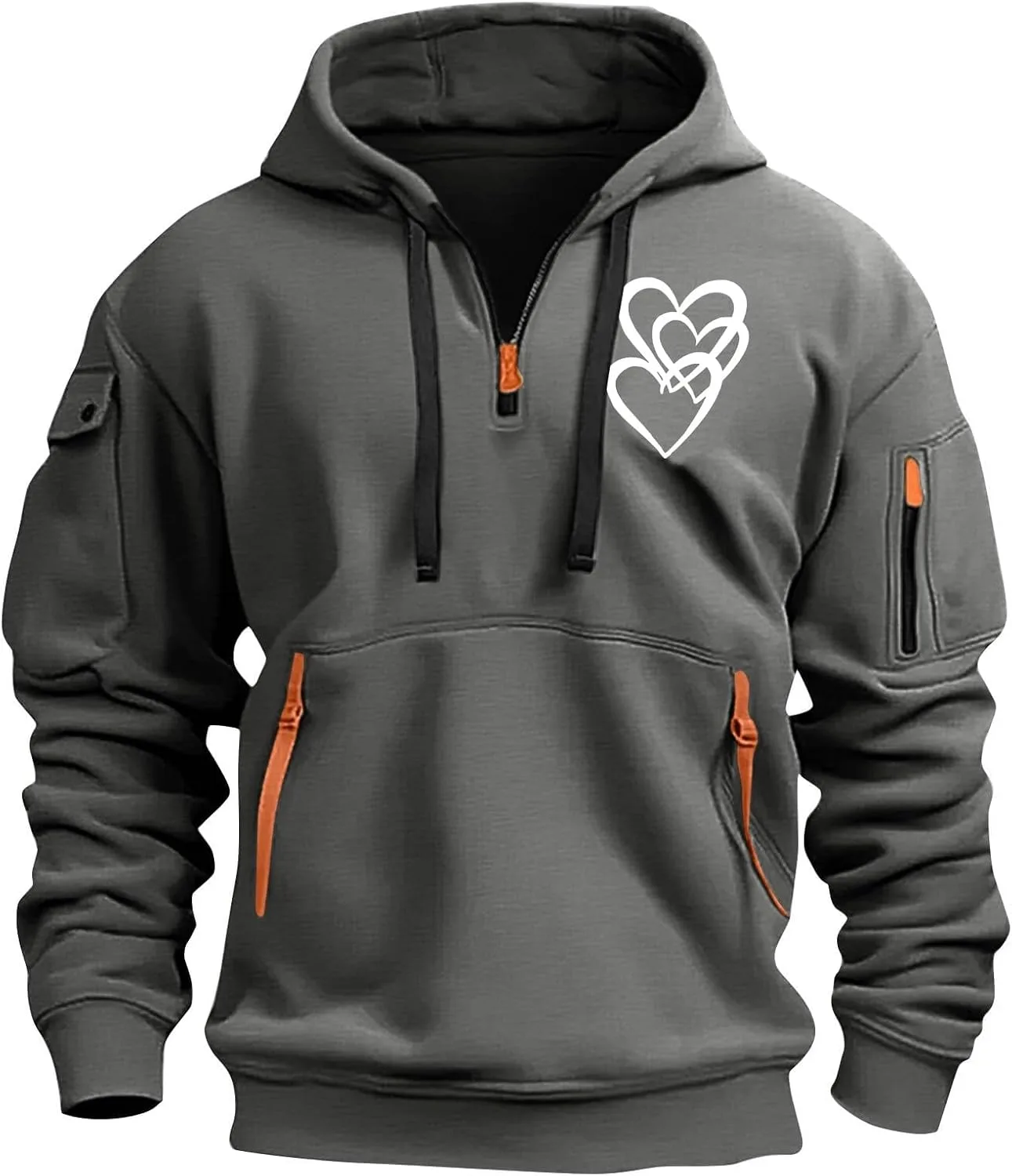 

Мужская утепленная толстовка с капюшоном и боковыми карманами Cheyubny