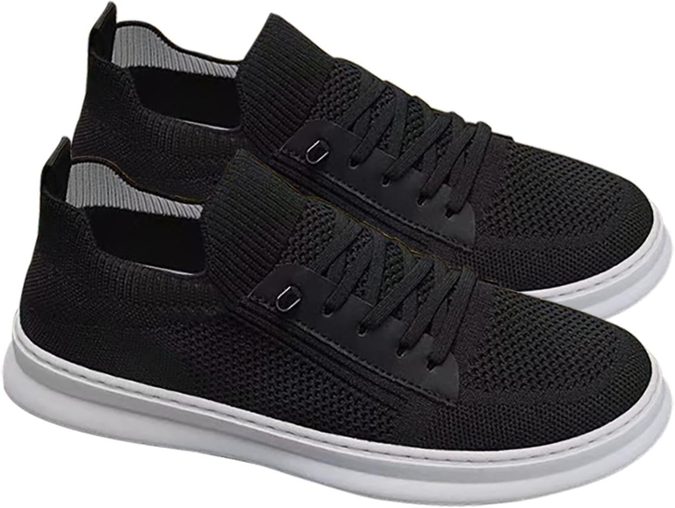 

Мужские повседневные кроссовки, слипоны, теннисные, для скейтборда, баскетбола, для прогулок, с сетчатой дышащей поверхностью, стельки, женские Generic, черный