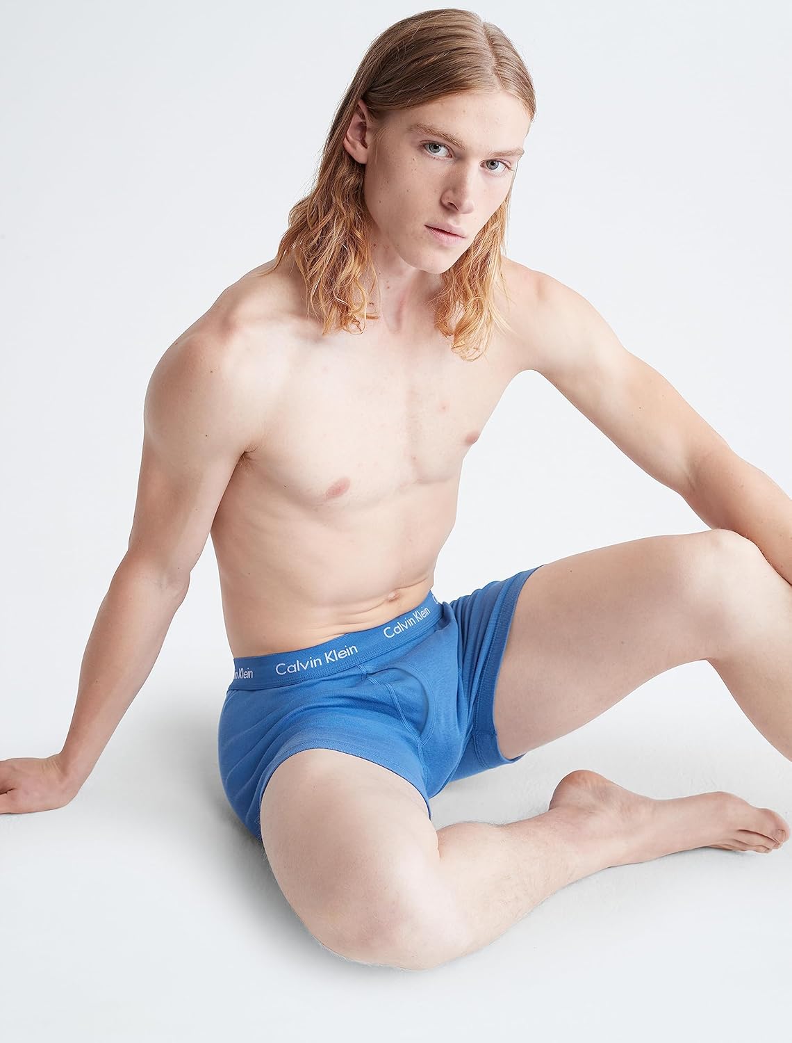 Комплект из 7 мужских боксеров Calvin Klein Cotton Classics, 3 Blue Depths, 2 Boardwalk Blue, 2 Water Reflection — фото 4