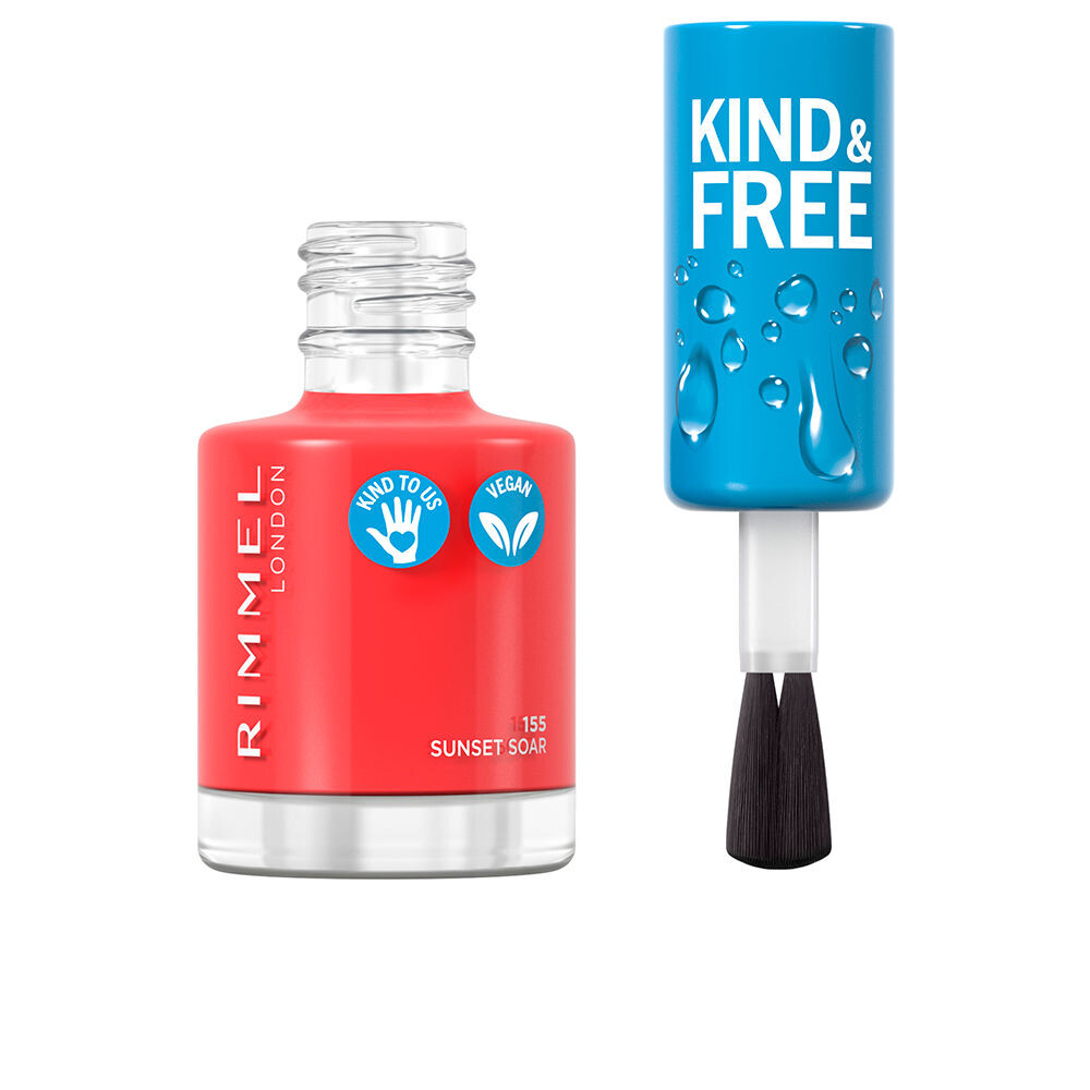 Лак для ногтей Kind & free nail polish Rimmel london, 8 мл, 155-sunset soar — фото 2